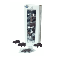 Mini marcipangrise - Mørk chokolade