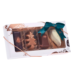 Petit four æske, 4 stk. marcipanfigurer
