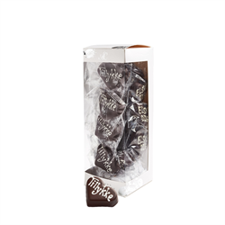 Box m. 26 stk. Marcipanhjerter - "Tillykke" - Flowpack