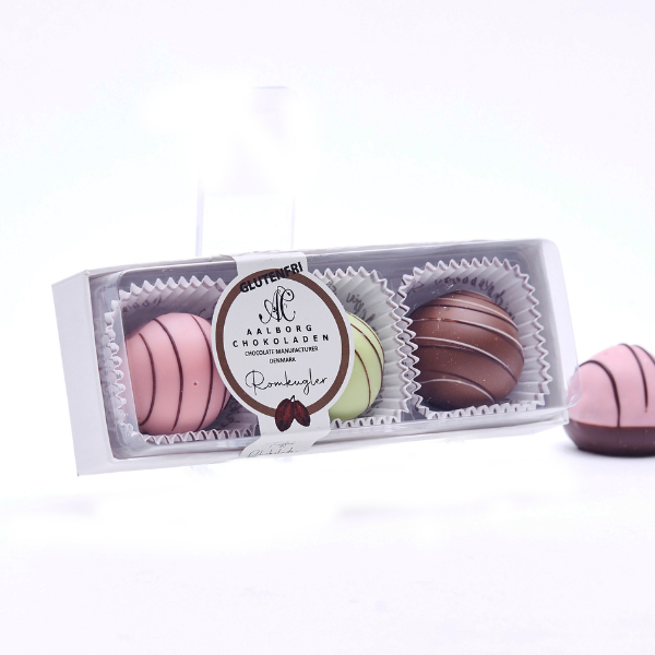 TRØFFEL ROMKUGLER - 3 STK. ÆSKE